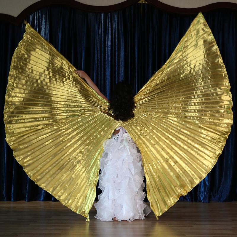 Open Back Belly Dance Isis Wing For Kids With Stick